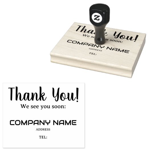BEDANK U ziet u binnenkort, zakelijke klant Rubberstempel (Gestempeld)