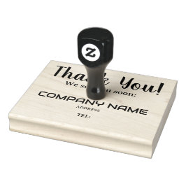 BEDANK U ziet u binnenkort, zakelijke klant Rubberstempel