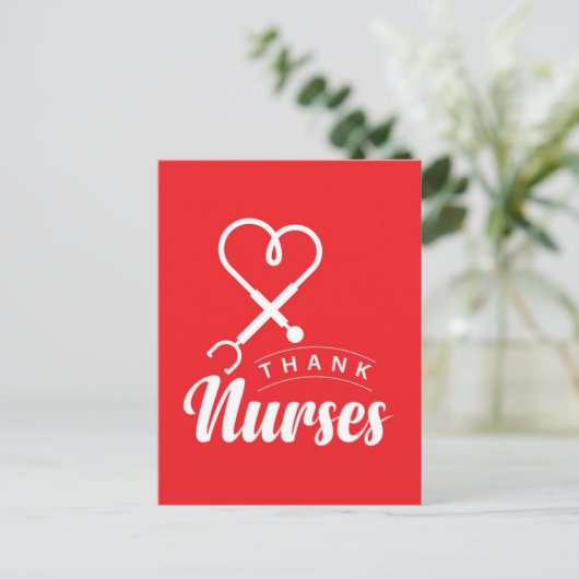 Bedank Verpleegsters Briefkaart (Staand voorkant)