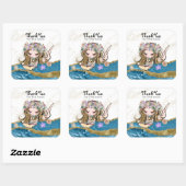 *~* BEDANK VOOR BOEK - Vrij-spiraalventiel Vierkante Sticker (Vel)