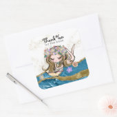 *~* BEDANK VOOR BOEK - Vrij-spiraalventiel Vierkante Sticker (Envelop)