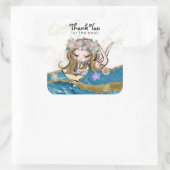 *~* BEDANK VOOR BOEK - Vrij-spiraalventiel Vierkante Sticker (Tas)