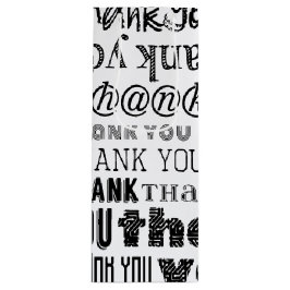 BEDANK VOOR zwart-wit JULLIE Typografie Gift Bag Wijn Cadeautas