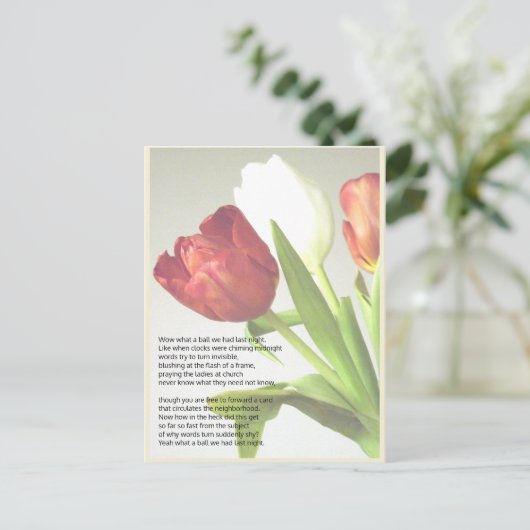 bedankbericht/herinneringsbericht briefkaart (Staand voorkant)