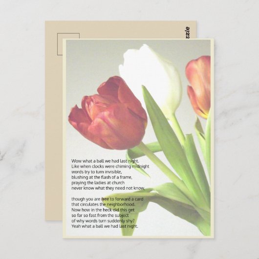 bedankbericht/herinneringsbericht briefkaart (Voorkant / Achterkant)