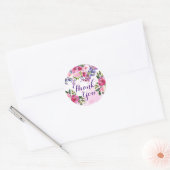 Bedankbloemenstickers Ronde Sticker (Envelop)