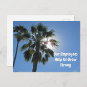 Bedankboom Palmboom Tropisch Zakelijk Briefkaart (Voorkant / Achterkant)