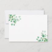 Bedankbrief met klimopblad en gouden rand bedankkaart (Achterkant)