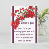 bedankbrief met lijsterbes kaart (Staand voorkant)