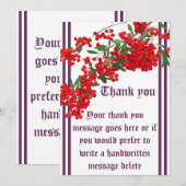 bedankbrief met lijsterbes kaart (Voorkant / Achterkant)