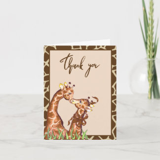 Bedankbrief voor Giraffe Bedankkaart