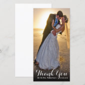 Bedankbriefje | Eenvoudige Huwelijksfoto Sjabloon (Voorkant / Achterkant)