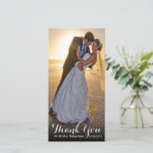 Bedankbriefje | Eenvoudige Huwelijksfoto Sjabloon (Staand voorkant)