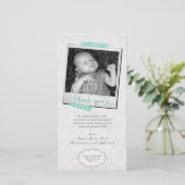 Bedankbriefje Jongen Blauwe Washi Tape Bedankkaart (Staand voorkant)