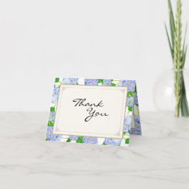 Bedankbriefjes Blauwe Hortensia Kant Bloem Formeel Bedankkaart
