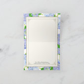 Bedankbriefjes Blauwe Hortensia Kantwerk Bloemig F Bedankkaart (Binnen)