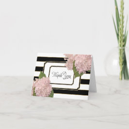 Bedankbriefjes Hortensia's Bloemendecor Strepen Ar Bedankkaart