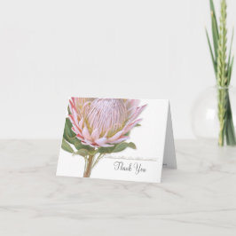 Bedankbriefjes Moderne Bloem Roze Protea Bloem Bedankkaart