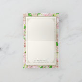 Bedankbriefjes Roze Hortensia Kant Bloemig Formeel Bedankkaart (Binnen)