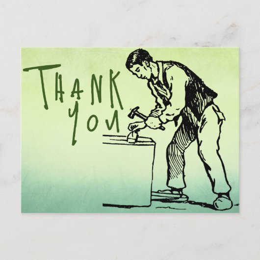 Bedanken voor een timmerman briefkaart (Voorkant)