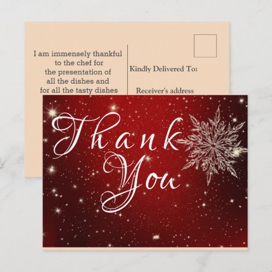 Bedanken voor eten briefkaart (Voorkant / Achterkant)