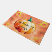 BEDANKFUL ALTIJD Herfst deurmat gepersonaliseerd (Schuin)