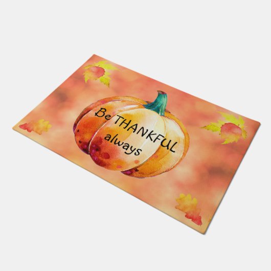 BEDANKFUL ALTIJD Herfst deurmat gepersonaliseerd (Schuin)