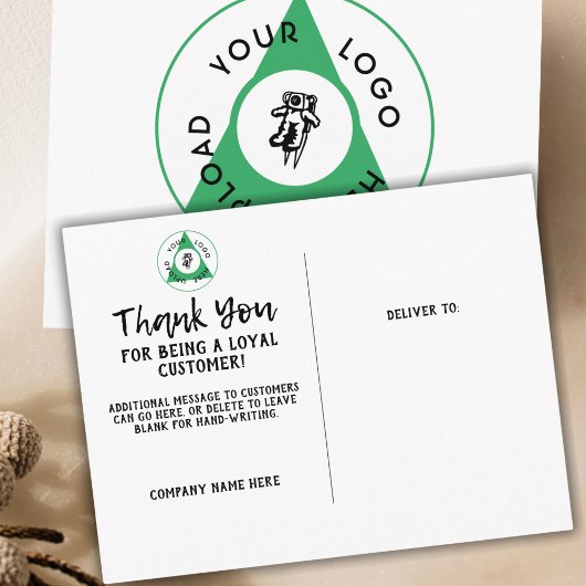 Bedankingskaart met bedrijfslogo briefkaart