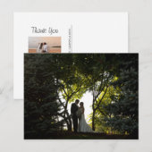 Bedankingskaart na de bruiloft briefkaart (Voorkant / Achterkant)