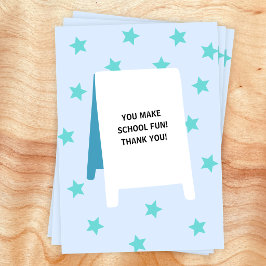 Bedankingskaart school notitiekaartje