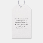 Bedankingslabels voor Bruiloftsgeschenken Moderne Cadeaulabel (Achterkant)