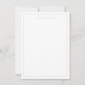 BEDANKJE modern simpel naam roze rood Bedankkaart (Voorkant)