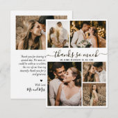 Bedankje Script Foto Collage Trouwkaart Bedanktkaa Bedankkaart (Voorkant / Achterkant)
