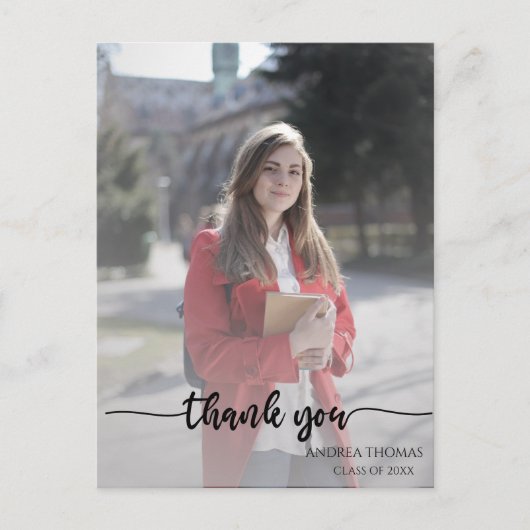Bedankje voor afstuderen Briefkaart (Voorkant)