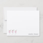 Bedankje voor balletdanseres verjaardag notitiekaartje (Voorkant)