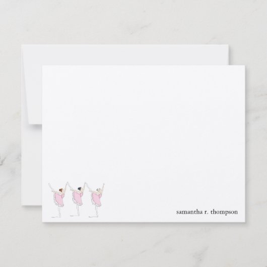 Bedankje voor balletdanseres verjaardag notitiekaartje (Voorkant)