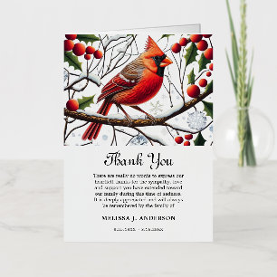 bedankjes na begrafenis - Kardinaal Begrafenis Folie Wenskaart