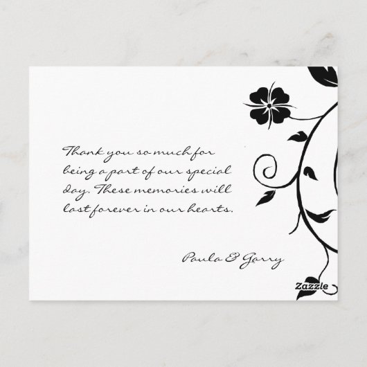 Bedankkaart - Aangepaste bestelling Briefkaart (Achterkant)