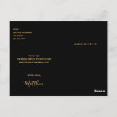 Bedankkaart afstuderen zwart goud confetti briefkaart (Achterkant)