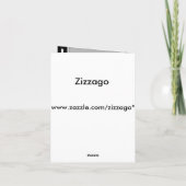 Bedankkaart Aziatische Bloemen Zwart Zilver Bamboe (Achterkant)