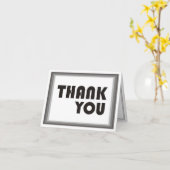 Bedankkaart (Bauhaus-lettertype) Kaart (Gele Bloem)