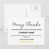 Bedankkaart Bedank businesskaart Aankondigingskaart (Voorkant / Achterkant)
