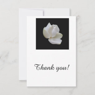 Bedankkaart, blanco, met witte Magnolia bloem Bedankkaart