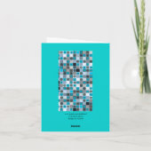 Bedankkaart Blauw Stippenpatroon (Achterkant)