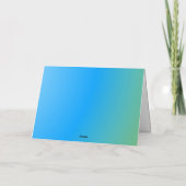 Bedankkaart - Blauwe en Tealgradiënt (Achterkant)