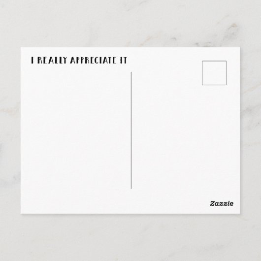 Bedankkaart Briefkaart (Achterkant)