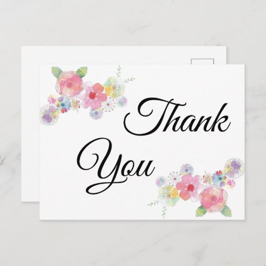 Bedankkaart Briefkaart (Voorkant / Achterkant)