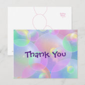 Bedankkaart - Bubbelontwerp Briefkaart (Voorkant / Achterkant)