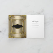 Bedankkaart Elegant Coffee Zwart Goud (Binnen)