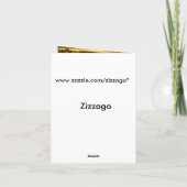 Bedankkaart Elegant Zwart Goud (Achterkant)